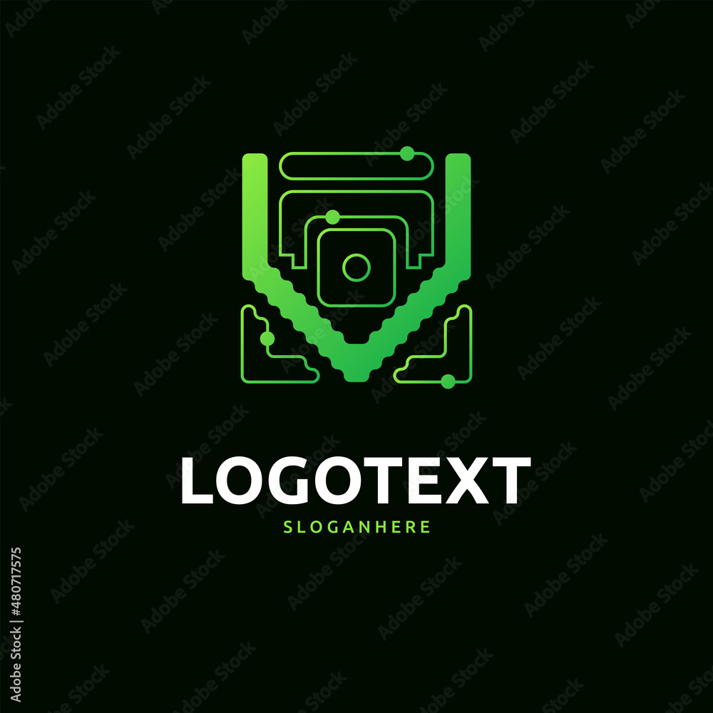 V letter colorful logo abstract design. V alphabet logo