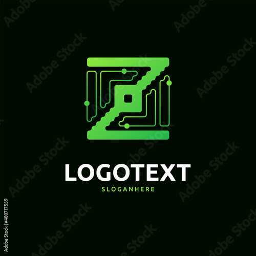 Z letter colorful logo abstract design. Z alphabet logo