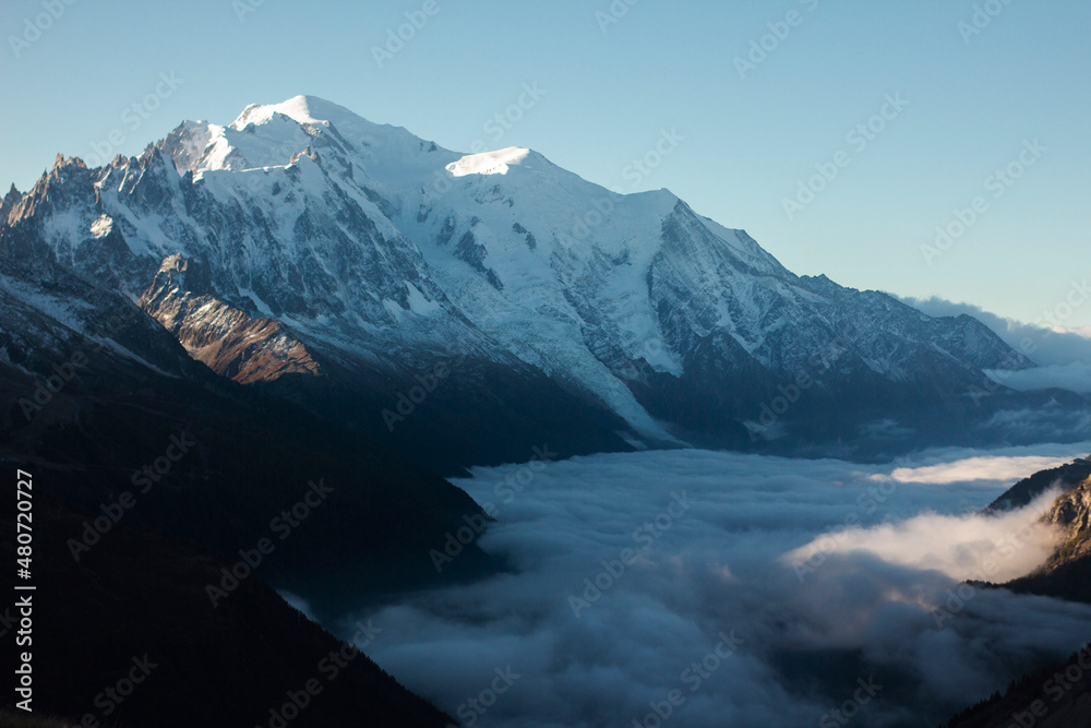 glacier in the mountains