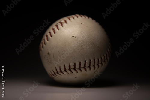 baseball on black background