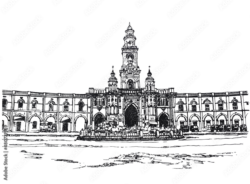 View of Sardar Patel Gate, Junagadh, Gujarat, India.