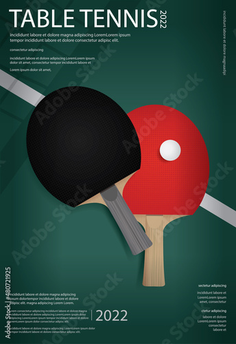Pingpong Poster Template Vector Illustration