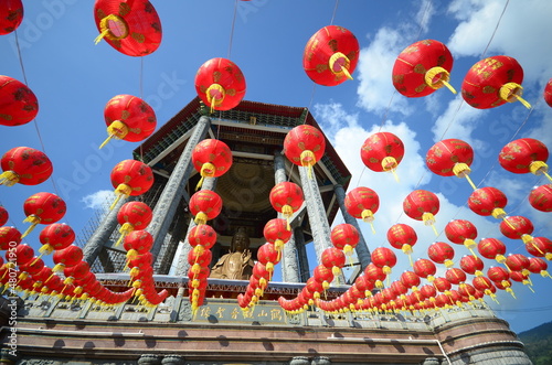 Canvas Print Chinese red lantern festival Happy Lunar Chinese New year