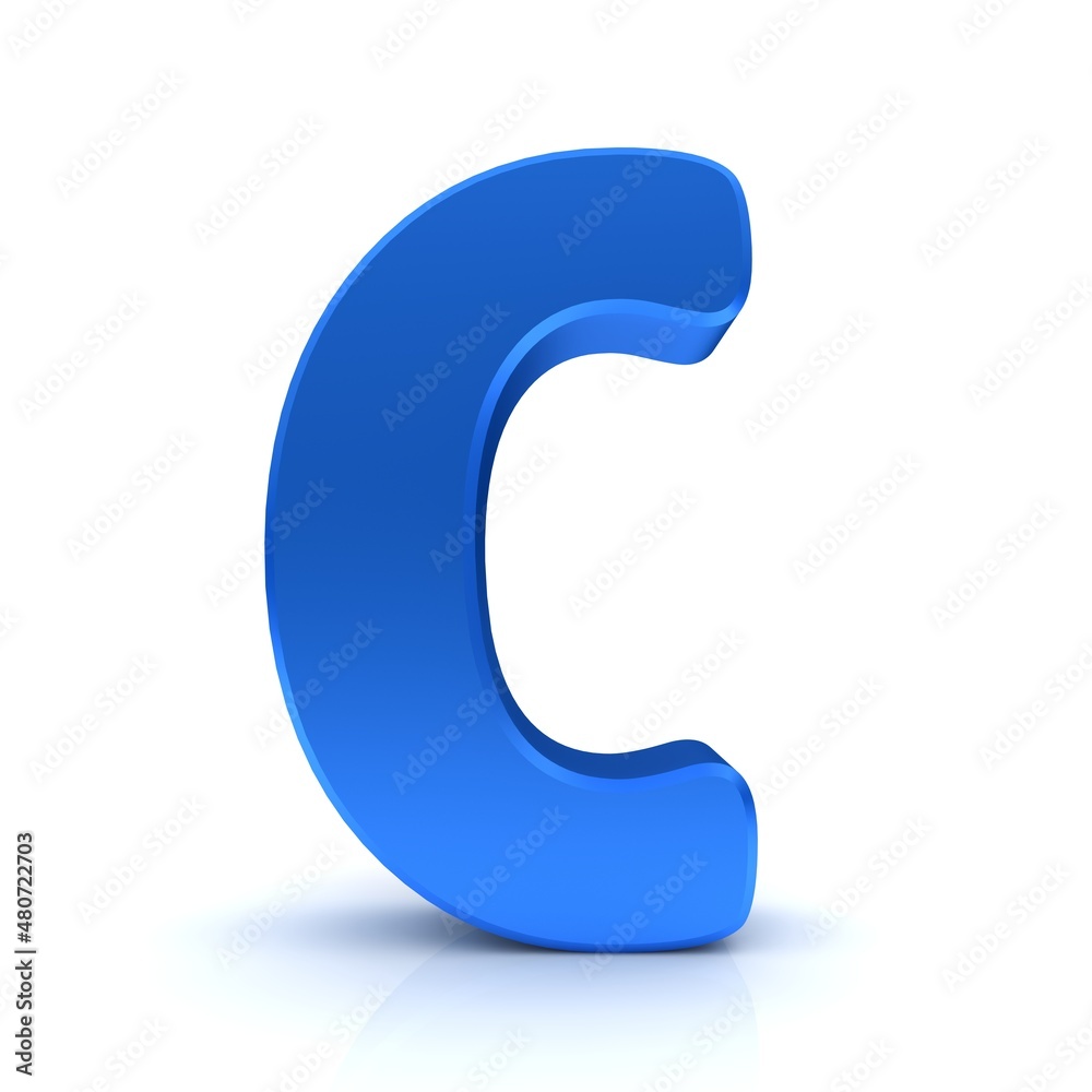 C letter blue 3d C letter blue 3d