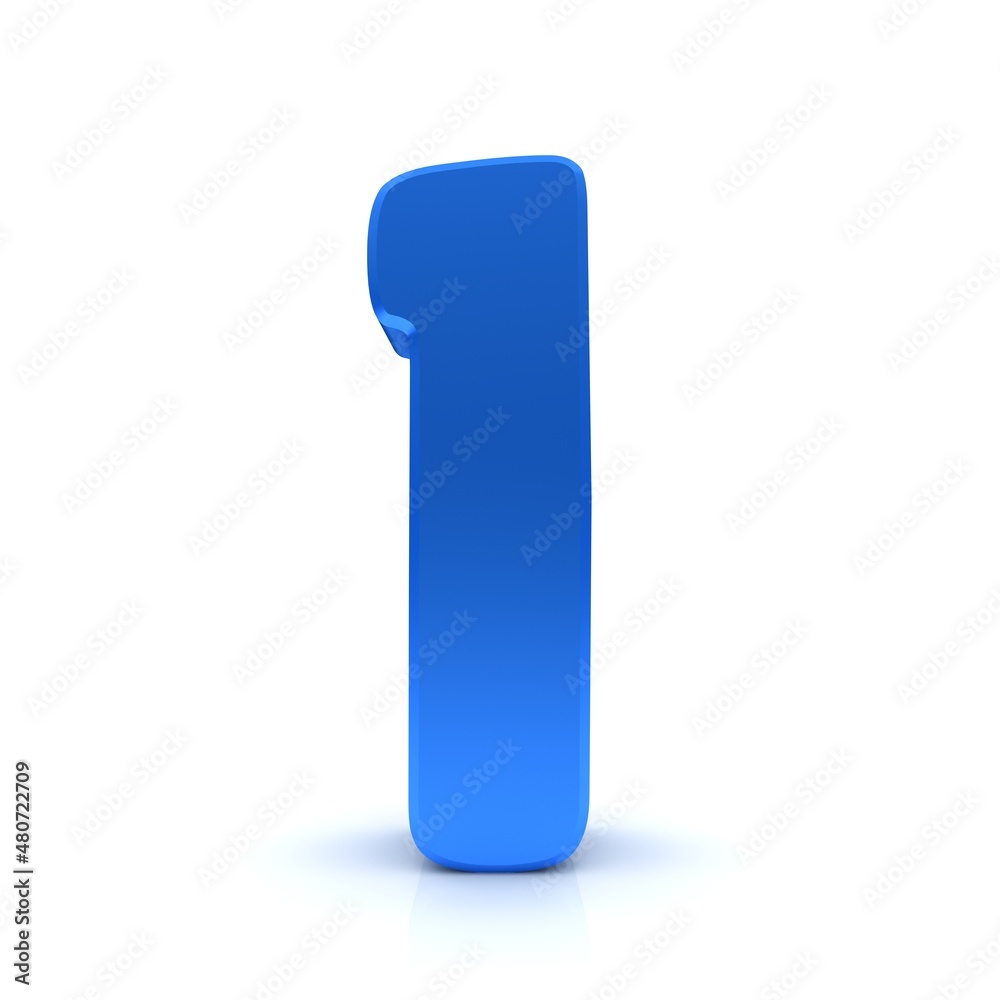 I letter blue 3d I letter blue 3d