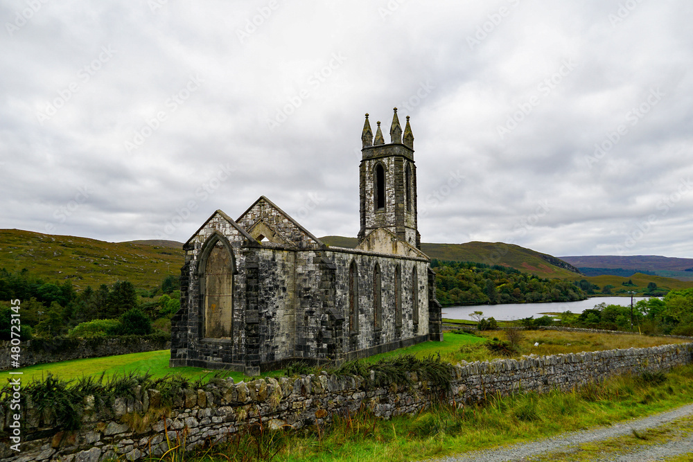 Fototapeta premium Oid Church of Dunelewey, County Donegal, Ireland