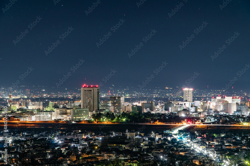 高崎市中心街の夜景