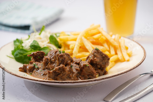 Belgian Beef stew with french fries