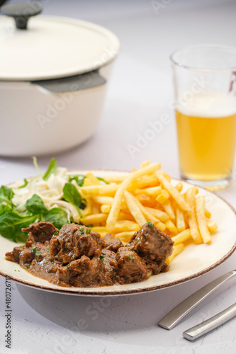 Belgian Beef stew with french fries