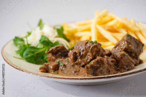 Belgian Beef stew with french fries