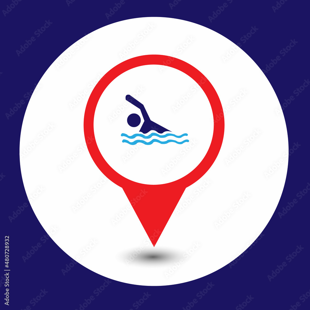 Swimming pool map pointer Swimming pool map pointer