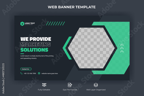 Creative corporate social media web banner and youtube thumbnail template | Youtube live stream video thumbnail for marketing agency | video thumbnail | Youtube thumbnail	