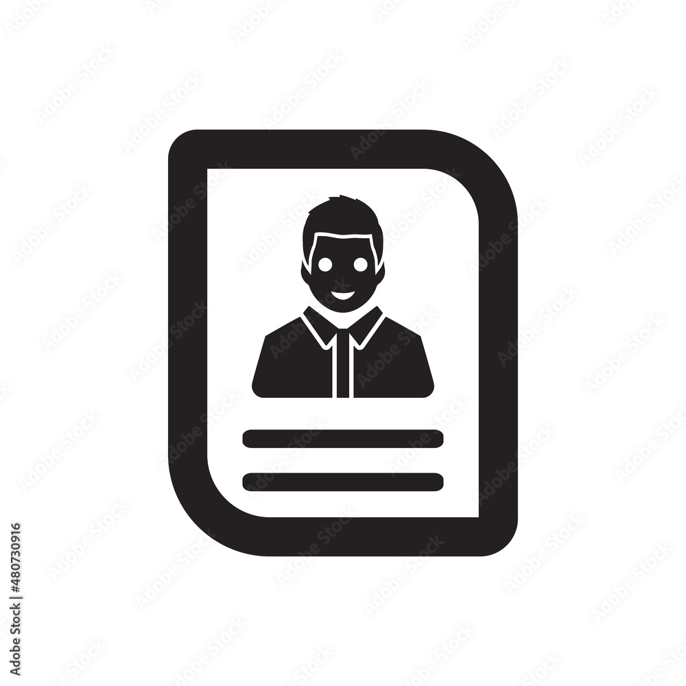 Resume icon ( vector illustration ) Resume icon ( vector illustration )