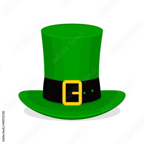 Green leprechaun hat vector illustration
