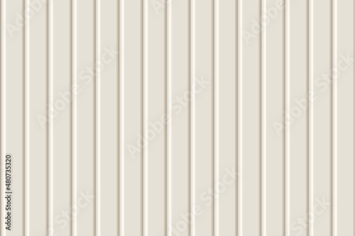 Seamless vertical siding texture. White plastic, metal or wooden pattern of building cladding. Abstract vector pattern with texture. Horizontal wall decor for warehouse facade. Vinyl floor backhround