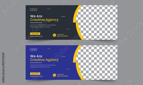 Unique cover banner for social medial template