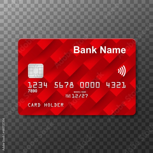 Credit Card. Bank card. Credit debit card mockup