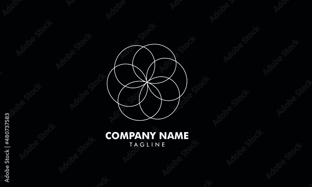 flower or geomatric logo abstract monogram vector logo template flower or geomatric logo abstract monogram vector logo template