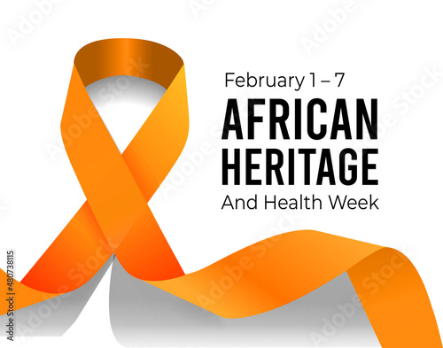 African Heritage and Health Week. Vector illustration on white