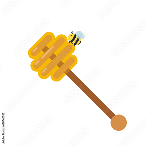 Honey dripper symbol vector. logo design.