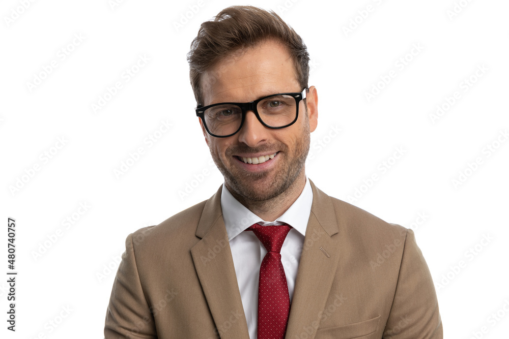 happy businessman with a big smile on his face happy businessman with a big smile on his face