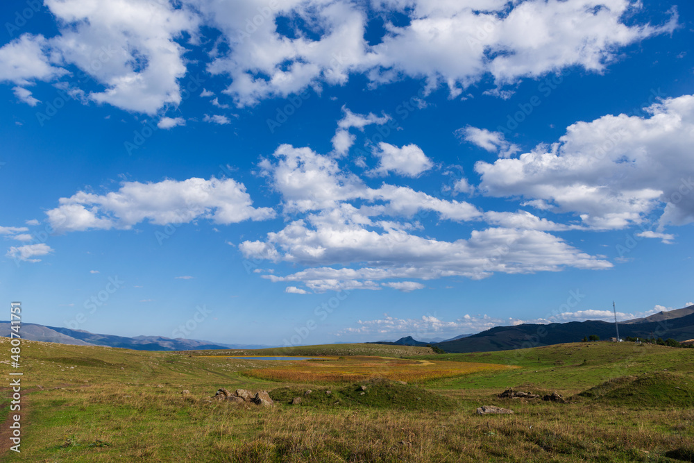 Beautiful view of Urasar lake in Armenia