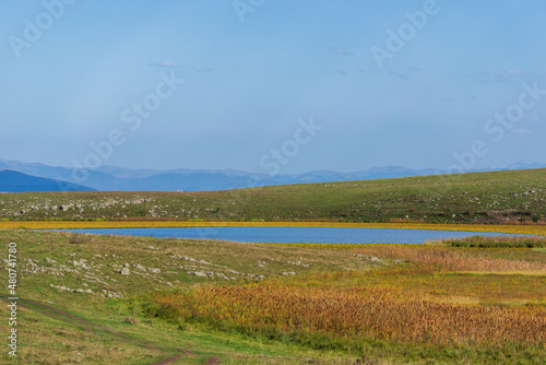 Beautiful view of Urasar lake in Armenia 