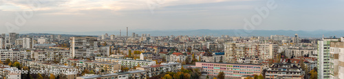 Panoramic view of Sofia, the capital of Bulgaria.