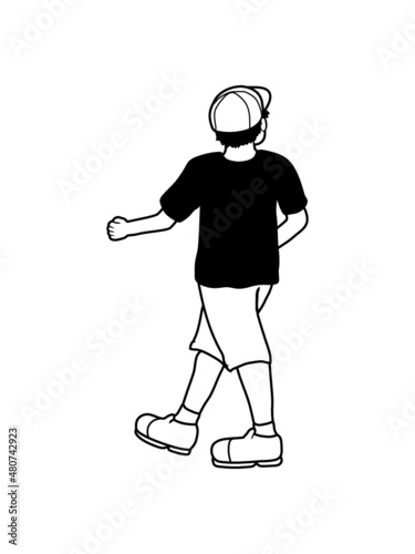 Spazieren gehender Junge 