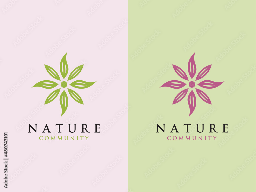 Templates for Logo Design of Natural Leaf Vector