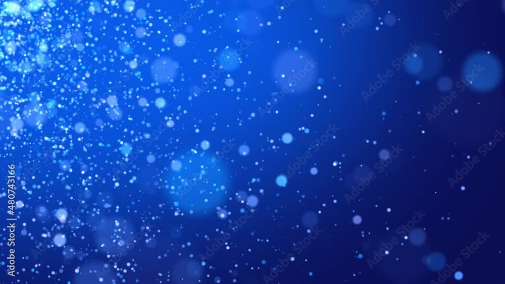 particles background blue falling bokeh motion particles background blue falling bokeh motion