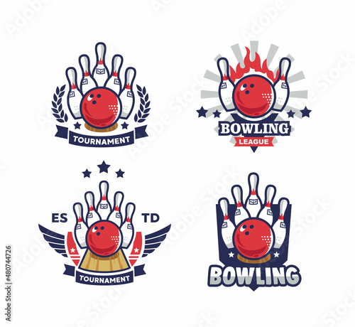 modern logo for bowling in bundle