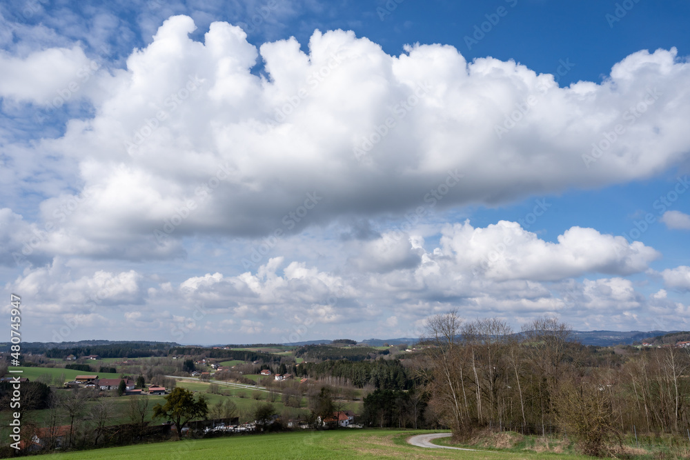 Obraz premium Cloud images with rain clouds and storm clouds in the landscape