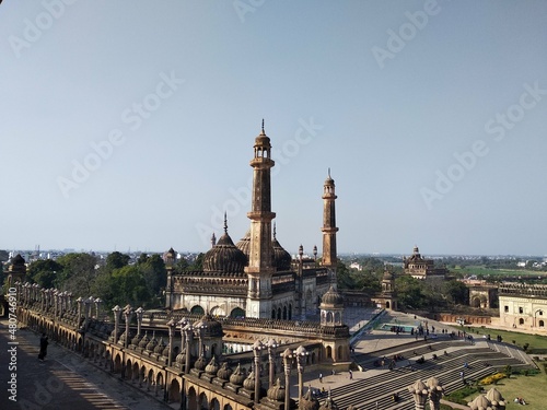 Mughal Architecture Bara Imambara and Asfi Mosque in Lucknow, India
