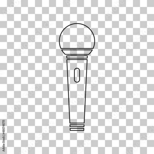 Microphone icon, audio speech symbol, record concert sign, web button design, karaoke flat speak