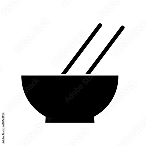 Bowl icon, food sign isolated on background, vector illustration, meal dinner symbol design