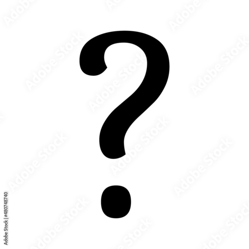 Question icon mark, help or ask bubble graphic symbol, web faq vector illustration