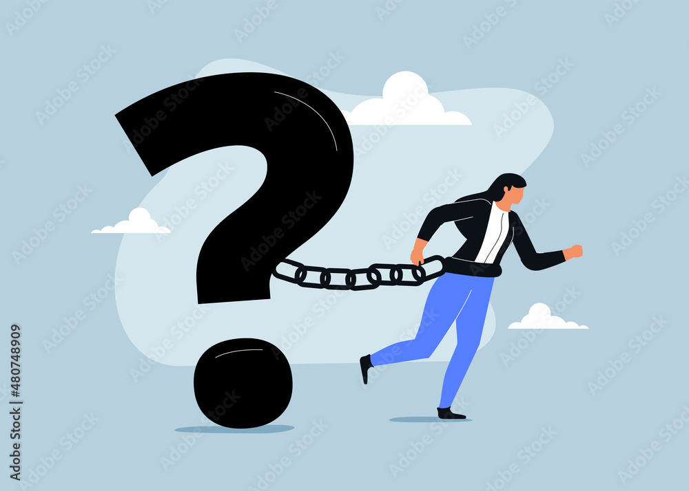 Struggle with unanswered question, problem or difficulty, hard questions or unsolvable quest concept, frustrated. Struggle with unanswered question, problem or difficulty, hard questions or unsolvable quest concept, frustrated.