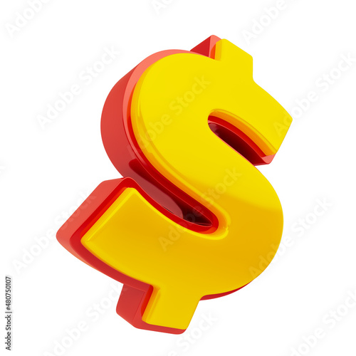 Canvas Print 3d dollar sign for composition