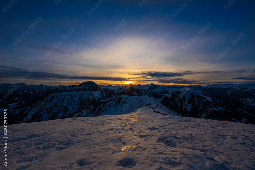 winter night colors after sunset on the mountains winter night colors after sunset on the mountains