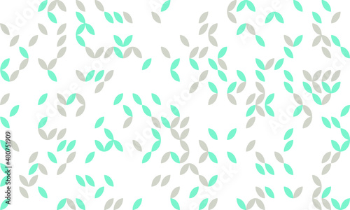 background leaves and geometric shapes turquoise gray