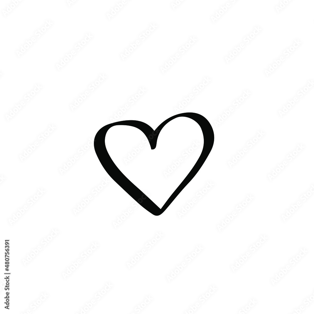 Doodle vector hand drawn two hearts. 14 February, saint Valentine’s Day, heart icon, wedding, invitation, love. Design element for typography and digital use.