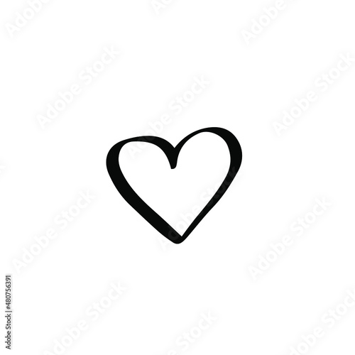 Doodle vector hand drawn two hearts. 14 February, saint Valentine’s Day, heart icon, wedding, invitation, love. Design element for typography and digital use.