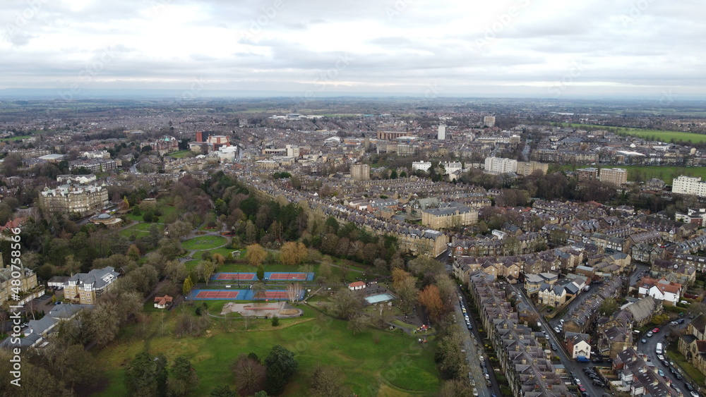 Harrogate North Yorkshire United Kingdom from above Drone Aerial photography