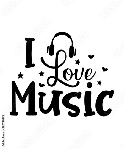Music SVG Bundle, Music Notes SVG, I Love Music, Music Staff Svg, Whole Note Svg, Headphones Svg, Microphone Svg, Music Clip Art