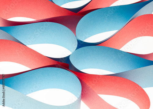 Wallpaper Mural abstract background of red blue smooth shapes Torontodigital.ca