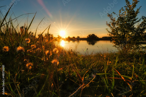 Sonnenuntergang an der Elbe - Sunset at the River