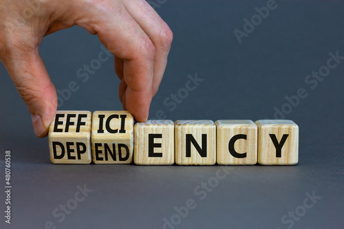 Φωτογραφία Efficiency or dependency symbol