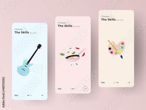 mobile application to improve skills through online courses on smartphones