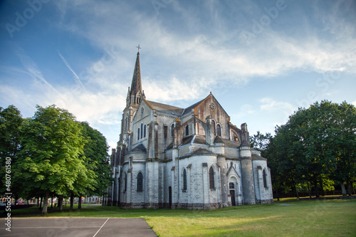 Church of Sainte-Eug?nie in Pontonx-sur-l'Adour in France photo